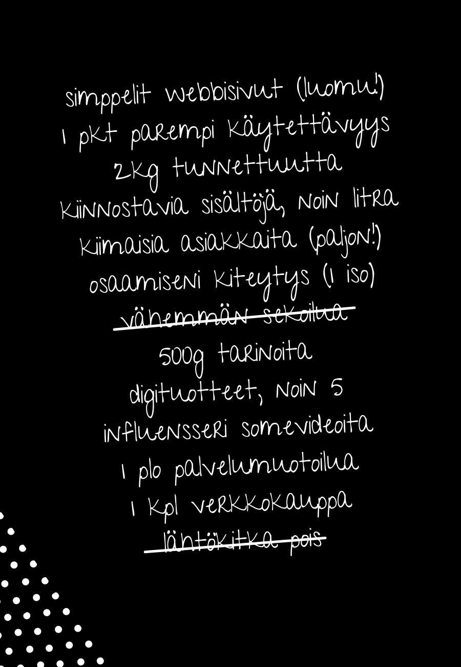 salo company shopping list